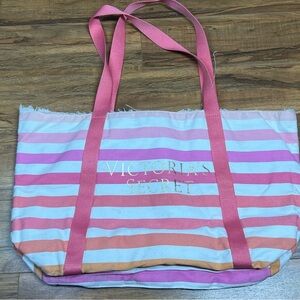 Victoria’s Secret Stripe Beach Tote Bag